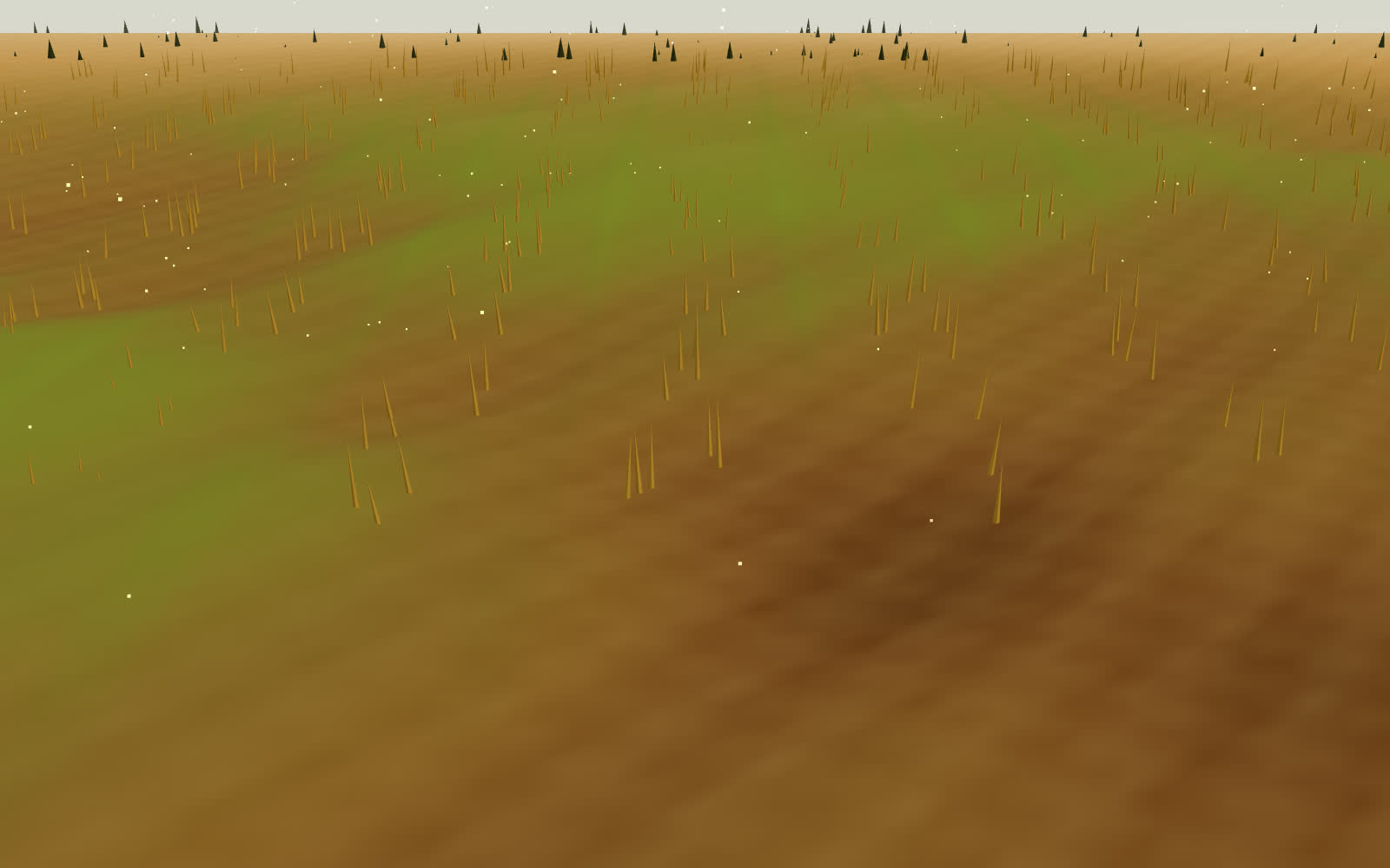 Crop rows across rolling farmland